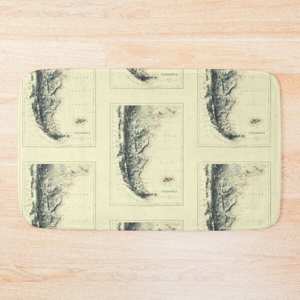 Item preview, 1892 Patagonia in Argentina and Chile Relief Map 3D digitally-rendered designed and sold by ThinkAboutMaps.