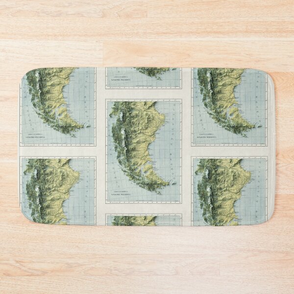 Item preview, 1941 Patagonia in Argentina and Chile Relief Map 3D digitally-rendered designed and sold by ThinkAboutMaps.