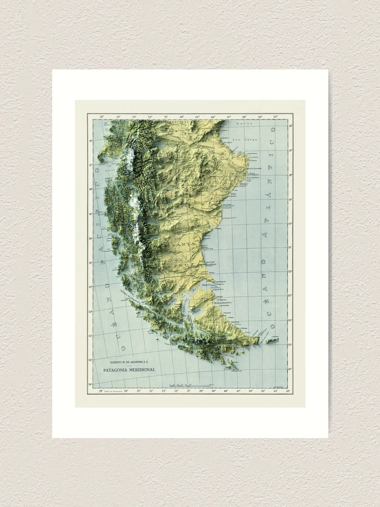 Map|of Chili, Patagonia, La Plata, part of Brasil 1736|Vintage Fine Art  Reproduction|Size: 18x24|Ready to Frame