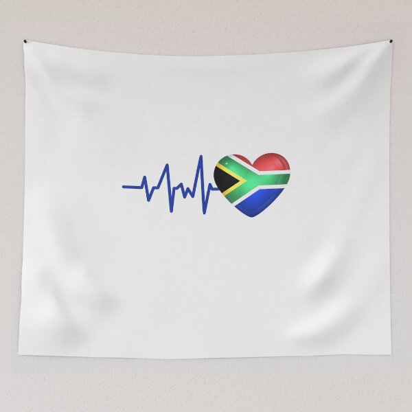 Artikelvorschau, HERZSCHLAG SÜDAFRIKA FLAGGE EKG GESCHENKIDEE entworfen und verkauft von melshirt-shop.