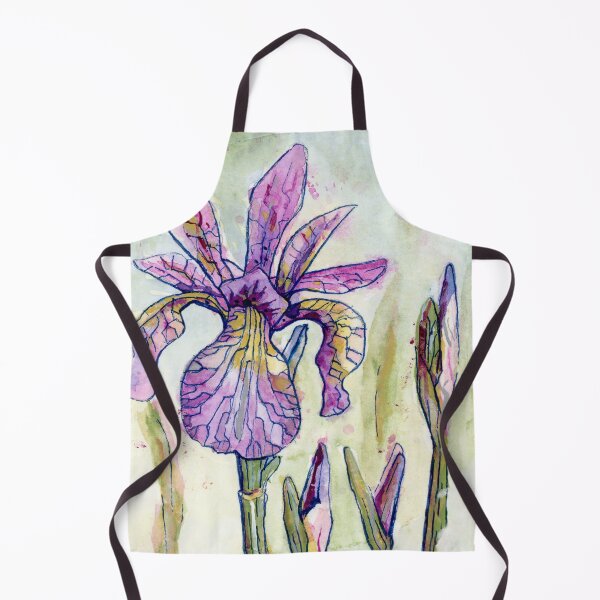 Item preview, IRIS Flowers Square Watercolor Gouche Sketchbox Forest Glen Larger designed and sold by BWGunner.