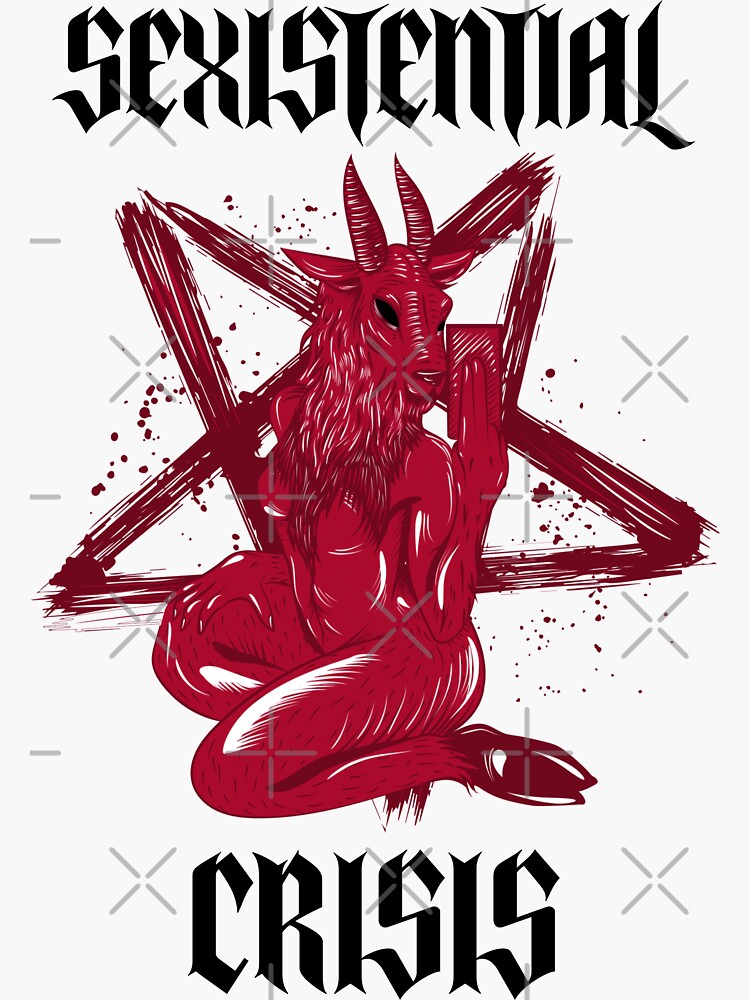 Sexistential Crisis Goat Girl Sticker For Sale By Sxstl Redbubble