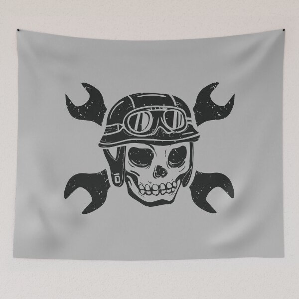 Item preview, Skull In Motorcycle Helmet designed and sold by franktact.