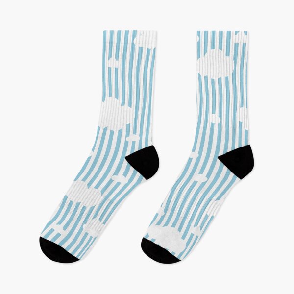 Item preview, Clouds in Light Blue Stripes Pattern designed and sold by Moyanana.