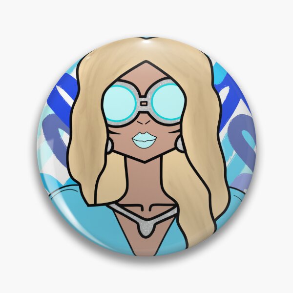 Item preview, Preppy blue funky girl  designed and sold by mollsdesignss.