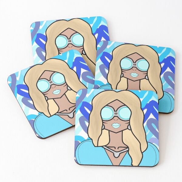 Item preview, Preppy blue funky girl  designed and sold by mollsdesignss.