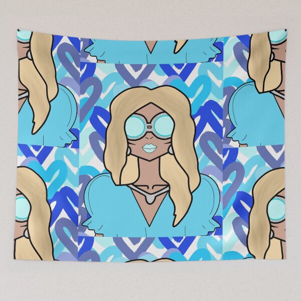 Item preview, Preppy blue funky girl  designed and sold by mollsdesignss.