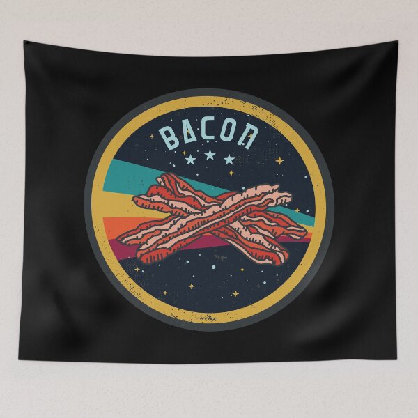 Item preview, Food Space Delivery Funny Bacon designed and sold by artado.