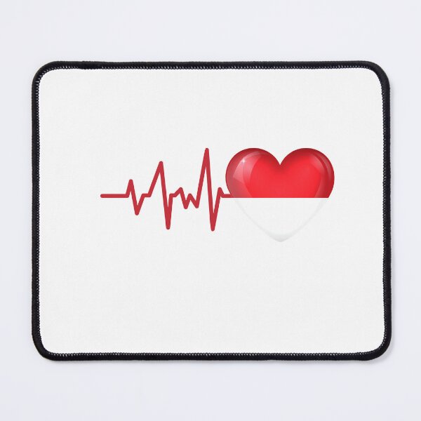 Item preview, HEARTBEAT MONACO FLAG ECG GIFT IDEA designed and sold by melshirt-shop.