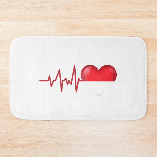 Item preview, HEARTBEAT MONACO FLAG ECG GIFT IDEA designed and sold by melshirt-shop.