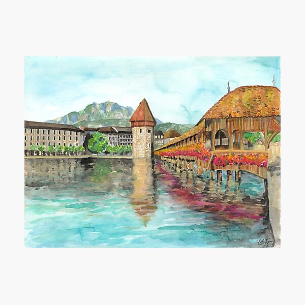 Item preview, Lucerne Watercolor designed and sold by 3willows.