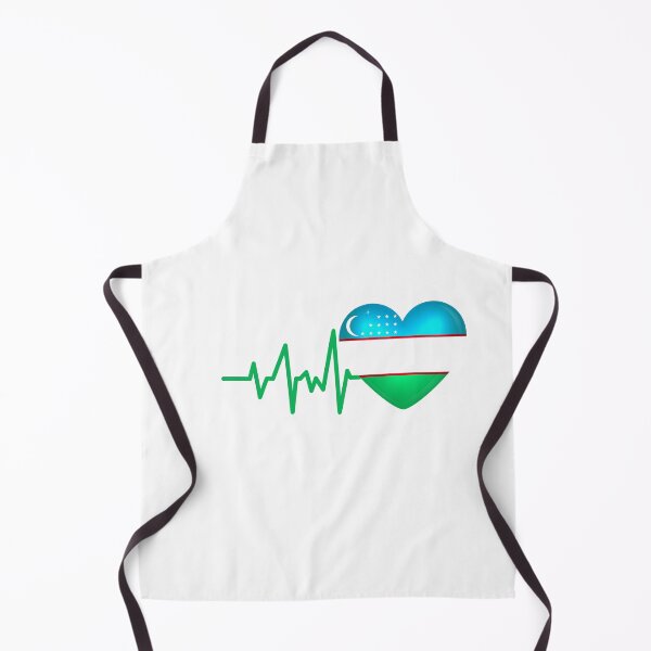 Item preview, HEARTBEAT UZBEKISTAN FLAG ECG GIFT IDEA designed and sold by melshirt-shop.