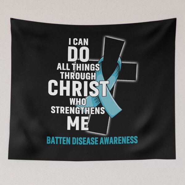 Item preview, I Can Do All Things Through Christ Who Strengthens Me Batten Disease Awareness designed and sold by Hatjar.