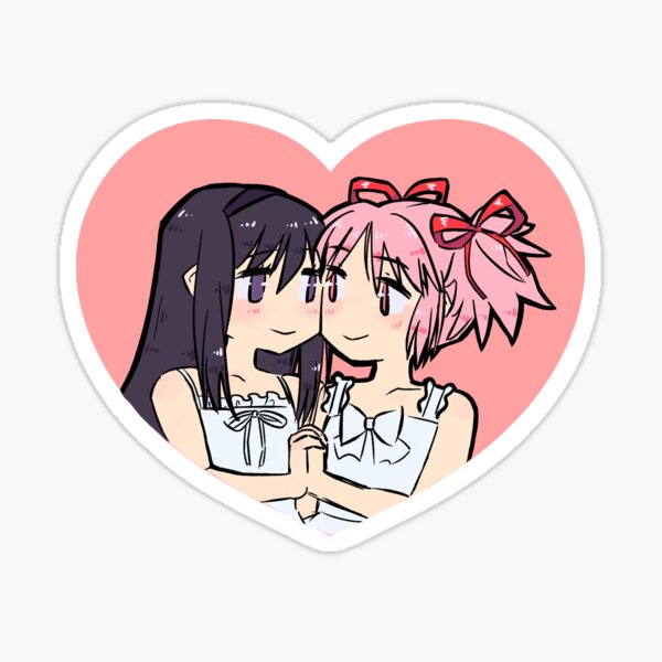 Madoka x Homura Heart Sticker