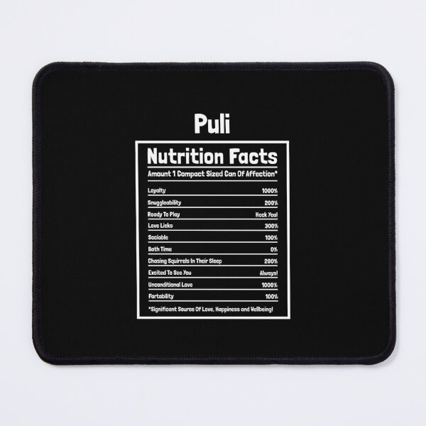Item preview, Puli Nutrition Facts Funny Dog Gift designed and sold by Guarddogdrive.