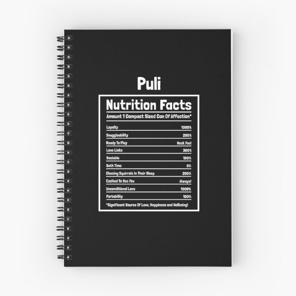 Item preview, Puli Nutrition Facts Funny Dog Gift designed and sold by Guarddogdrive.