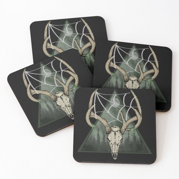 Item preview, Deer Skull With Forest Background designed and sold by WiseWitch.