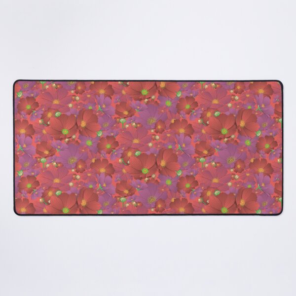 Artikelvorschau, Tossed Burnished Rose and Violet Cosmos Half-Drop Repeat 5748 entworfen und verkauft von Art in My Loft.