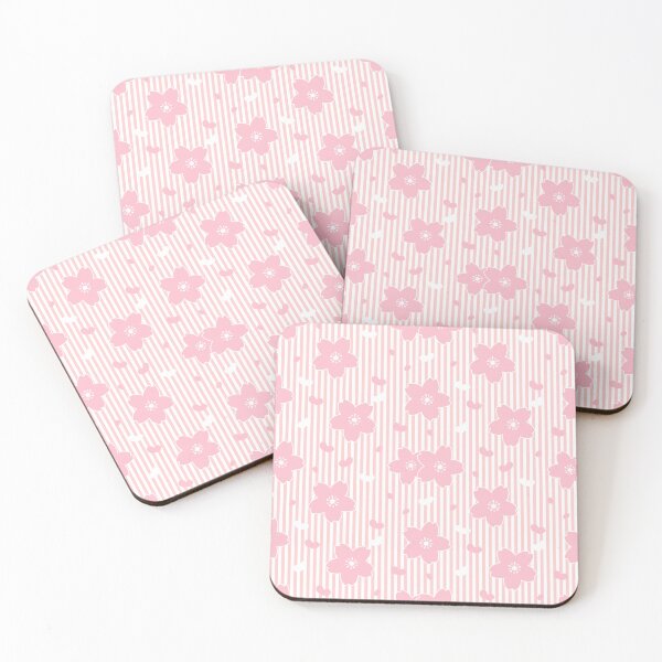Item preview, Cherry Blossom in Baby Pink Stripes Pattern designed and sold by Moyanana.