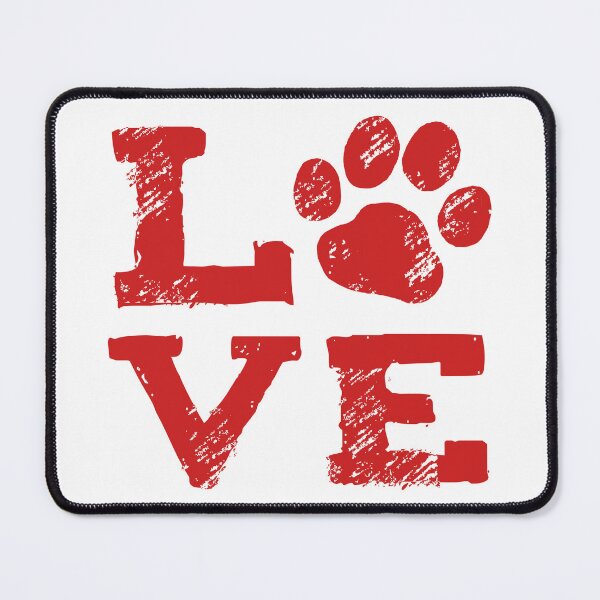 Item preview, LOVE with Dog Paw Print designed and sold by Jenn Inashvili.