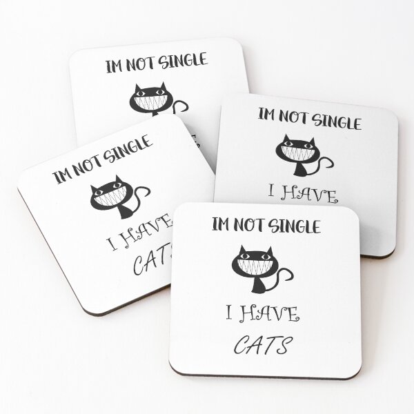 Item preview, I’m Not Single I Have a Cat Funny Cats  designed and sold by Hatlof.