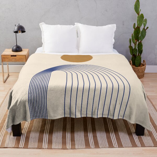 Item preview, Nordic Blue Arch & Golden Sunset Abstract designed and sold by MaiZephyr.