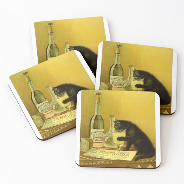 Item preview, Black Cat Drinks a Wine designed and sold by bilekbuleeek.