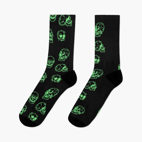 Item preview, Electric Green Skulls designed and sold by WiseWitch.