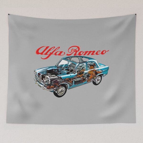 Item preview, Italian 4 door sedan Giulietta. Cutaway car art automotive power train       designed and sold by SmuMakes.