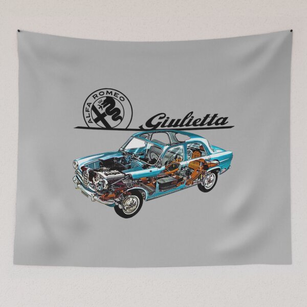 Item preview, Italian 4 door sedan Giulietta. Cutaway car art automotive power train      designed and sold by SmuMakes.