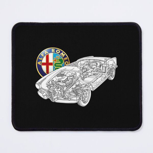 Item preview, Italian 2 door sportcar Giulietta Spider. Cutaway car art automotive blueprint designed and sold by SmuMakes.