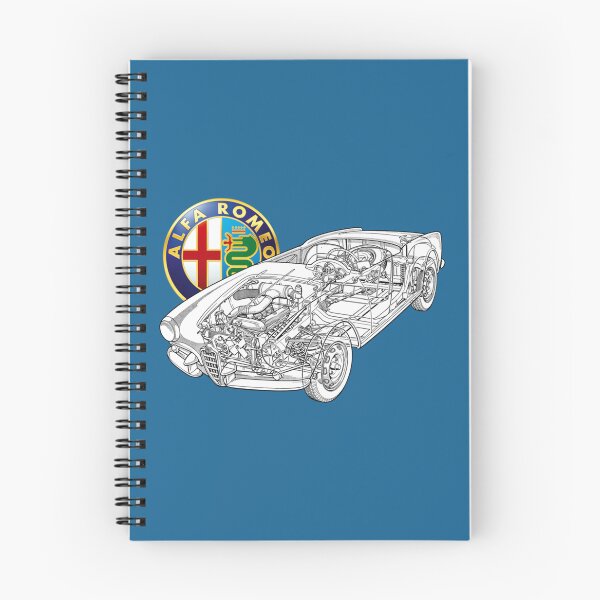 Item preview, Italian 2 door sportcar Giulietta Spider. Cutaway car art automotive blueprint    designed and sold by SmuMakes.