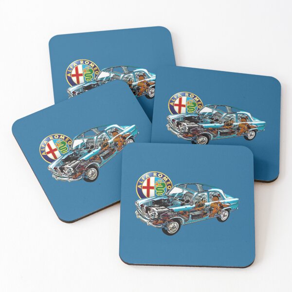 Item preview, Italian 4 door sedan Giulietta. Cutaway car art automotive power train   designed and sold by SmuMakes.
