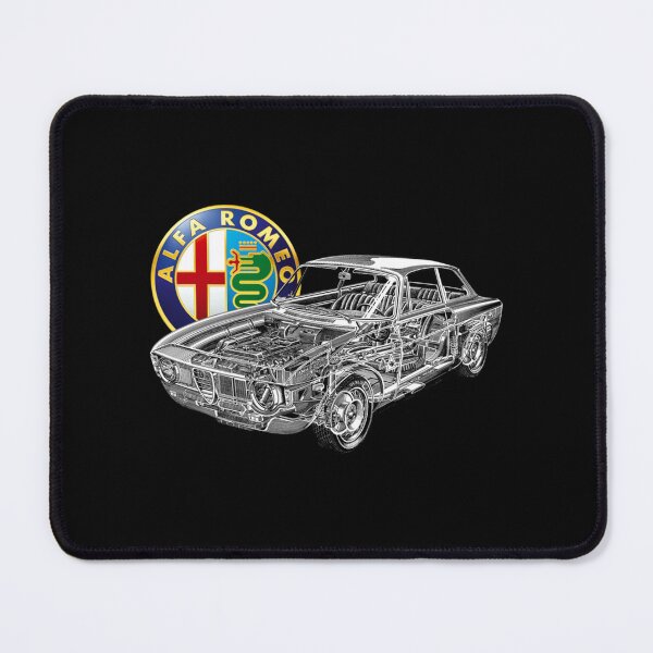 Item preview, Italian red sport 2 door coupe Giulia sprint GTA SA. Cutaway car art automotive power train designed and sold by SmuMakes.