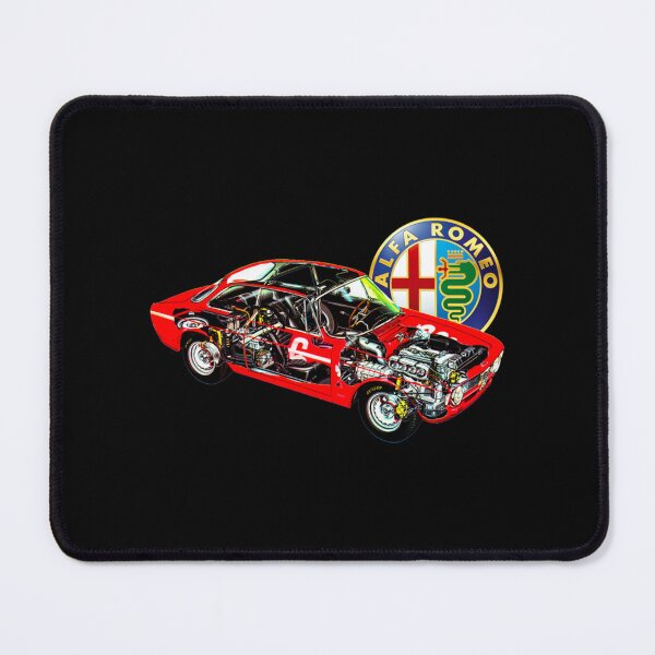 Item preview, Italian red sport 2 door coupe Giulia sprint GTA SA. Cutaway car art automotive transmission designed and sold by SmuMakes.