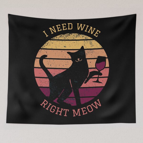 Item preview, I Need Wine Right Meow designed and sold by artado.