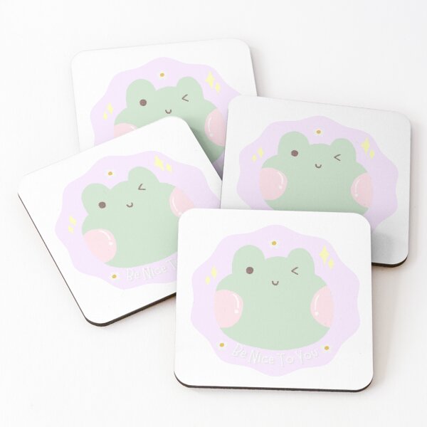 Item preview, Cute Frog, Affirmation, Be Nice To You, Danish Pastel, Pastel Aesthetic designed and sold by Inspired Life Creative.