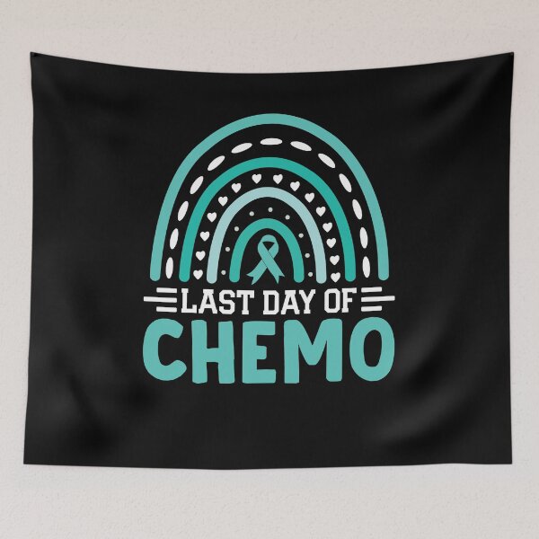 Item preview, Last Day Of Chemo Shirt, Ovarian Cancer Awareness Shirt, Ovary Cancer Shirt, Ovarian Teal Ribbon Shirt, PCOS Awareness Tee, Ovarian Support designed and sold by aymob.