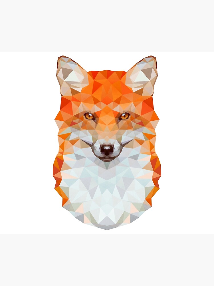 Poster « Renard géométrique Low-poly », par kinkitsune | Redbubble