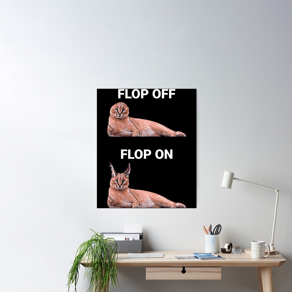 Big Floppa Meme Flop Off Flop On Cute Caracal Cat PopSockets Swappable  PopGrip