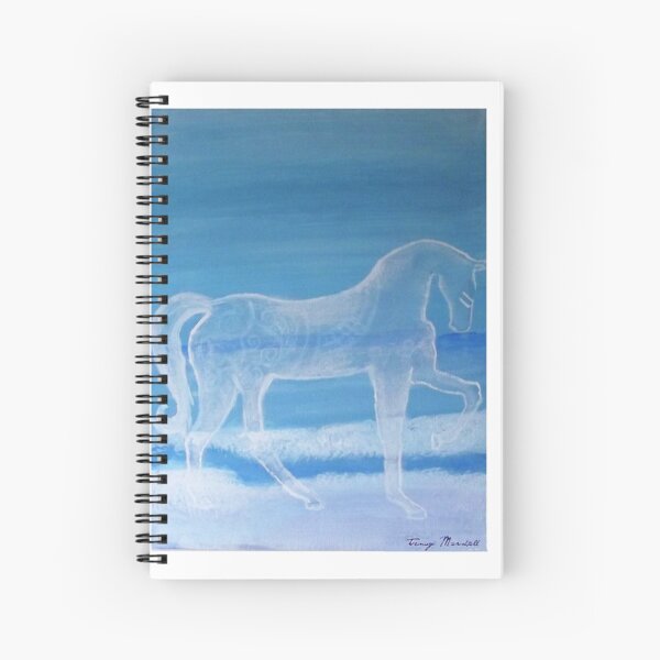 White Horse & Ocean Shoreline Spiral Notebook