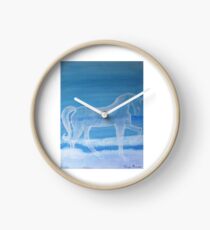 White Horse & Meeresküste Uhr
