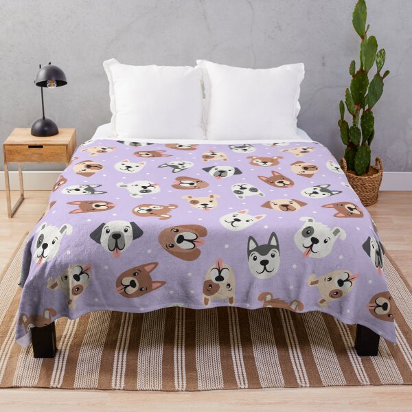 Item preview, Cute puppies - dogs on lavender designed and sold by littlearrow.