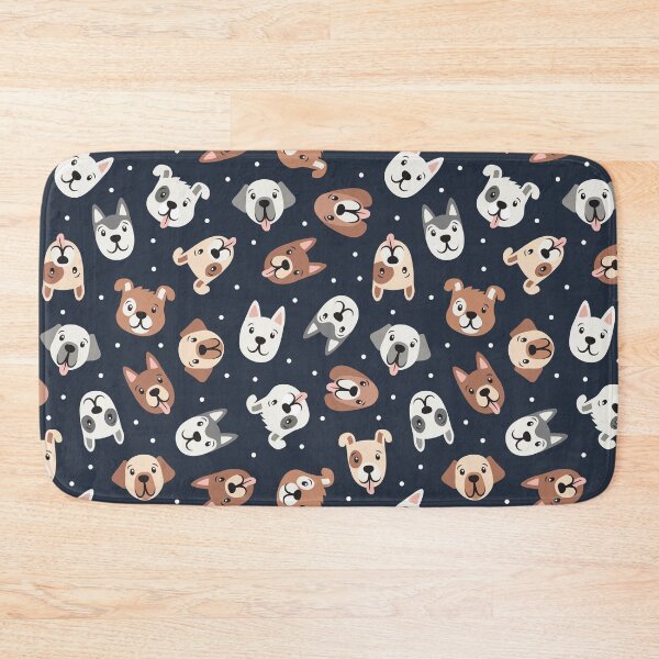 Item preview, Cute puppies - dogs on dark blue designed and sold by littlearrow.