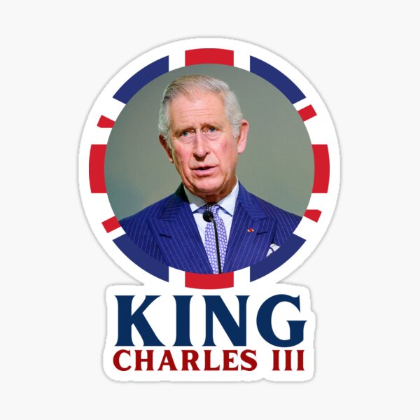 King Charles III Union Jack Flag Patch Sticker