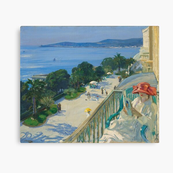 Item preview, The Terrace, Cap d'Ail | Sir John Lavery | 1921 French Riviera Art designed and sold by CJET.