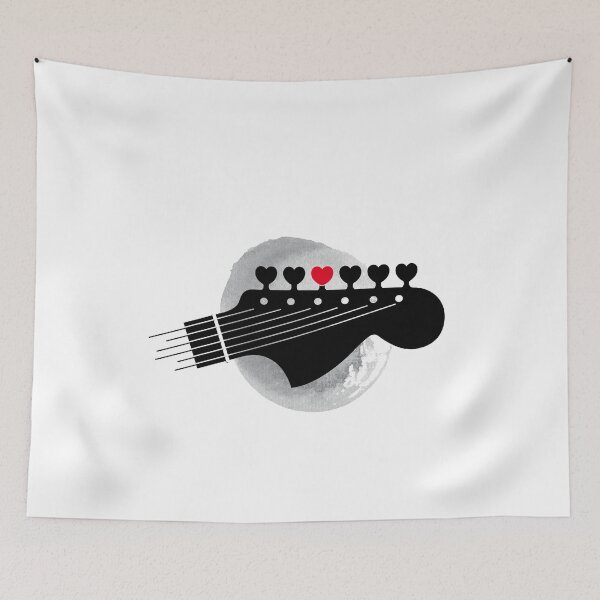 Item preview, Guitar headstock - Play guitar lovers heartstrings designed and sold by H Jonas.