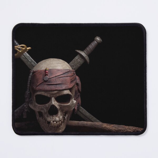 Item preview, Pirate Skull Black Background design designed and sold by Mterry1202.