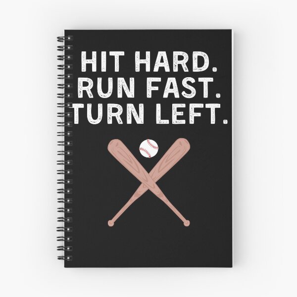 Item preview, Hit Hard Run Fast Turn Left Baseball Player Gift designed and sold by Mindcaptain.
