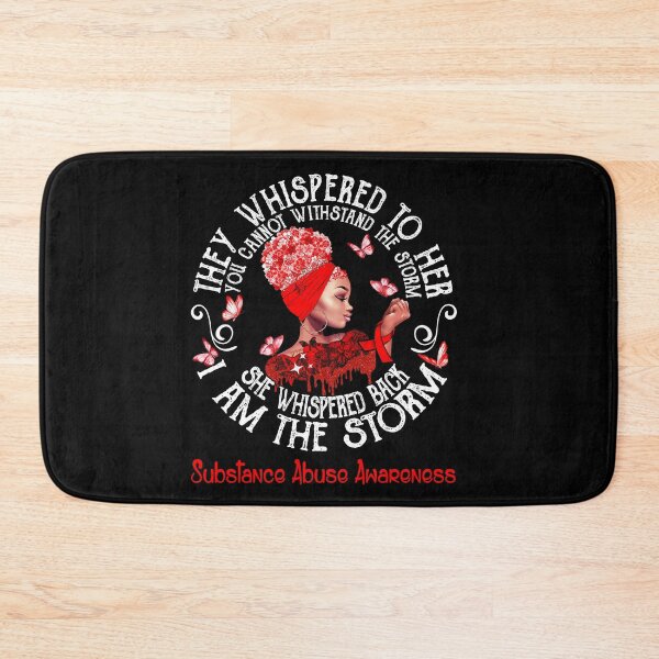 Item preview, Black Girl Fighter Strong I Am The Storm Substance Abuse Awareness designed and sold by Mnrshirley.